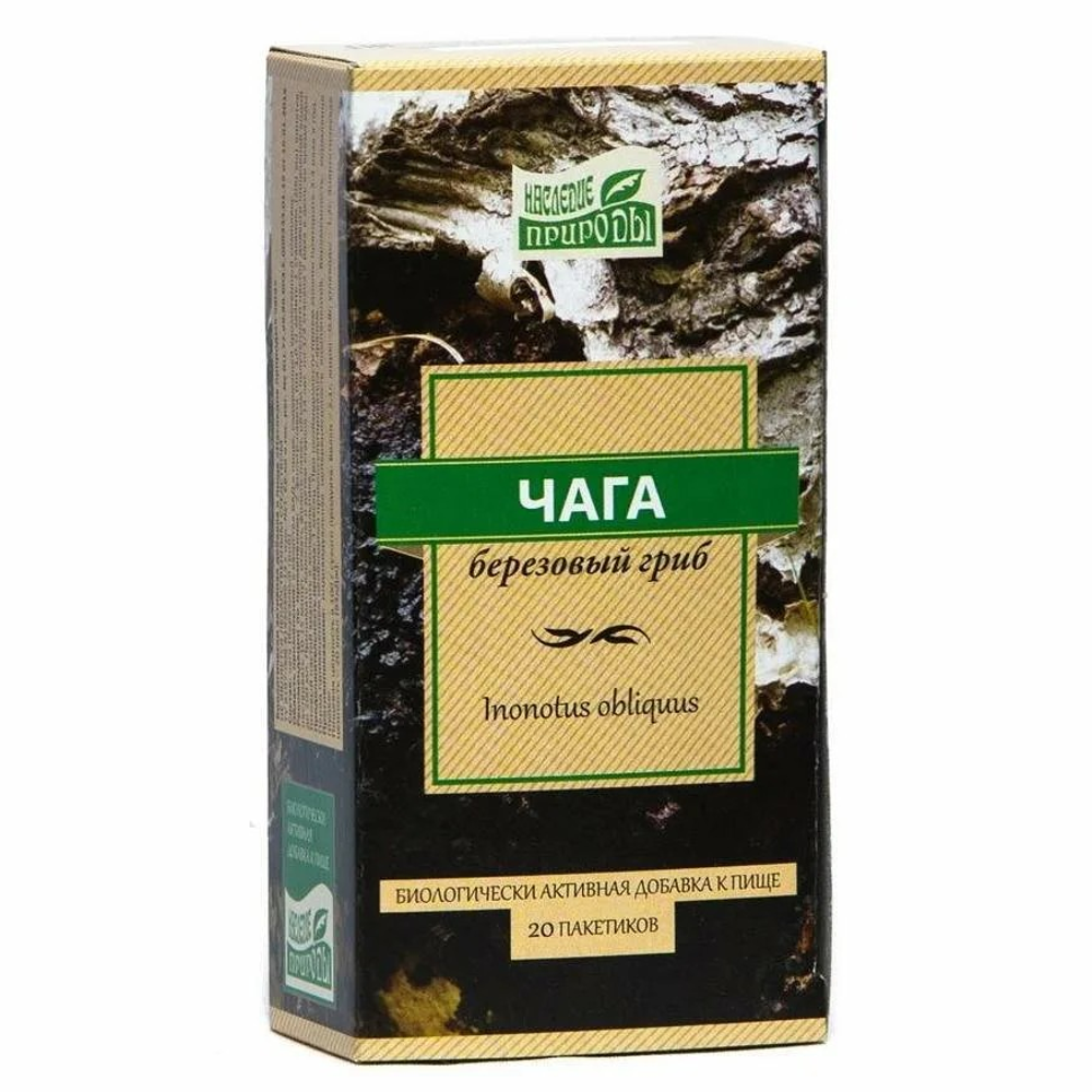 Чага берёзовый гриб фиточай 50 г Наследие Природы