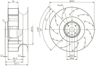 Мотор-колесо RH25L-2EP.WD.1R