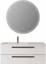 Тумба с раковиной Cezares ECO-CER-N 120 ECO-CER-N-1200-2C-SO-BL белая глянцевая левая/правая