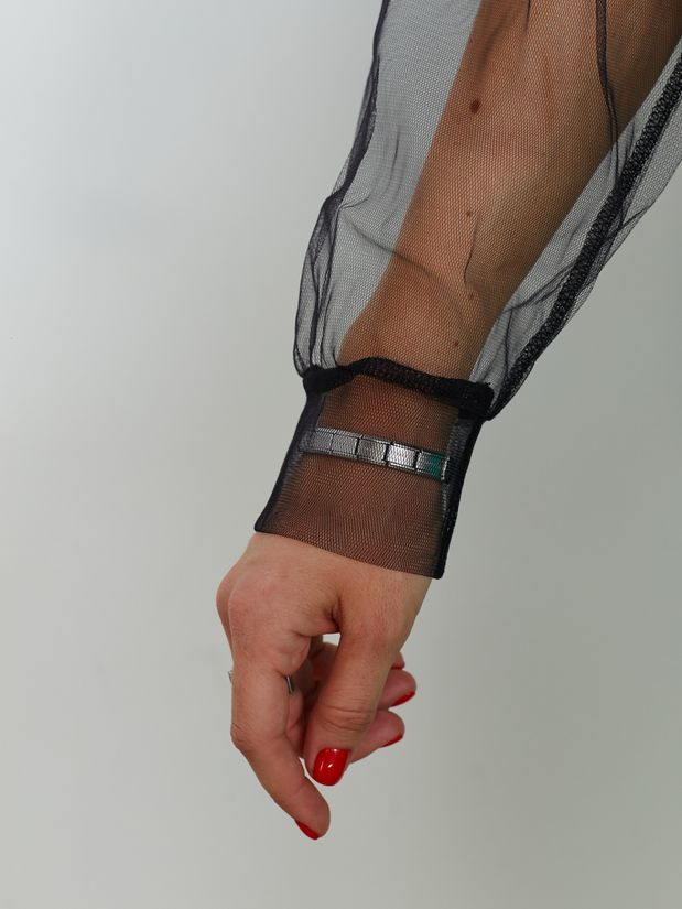 Свитшот-сетка, черный