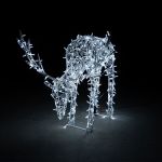 Светодиодный олень "Пьющий" ажурный каркас
