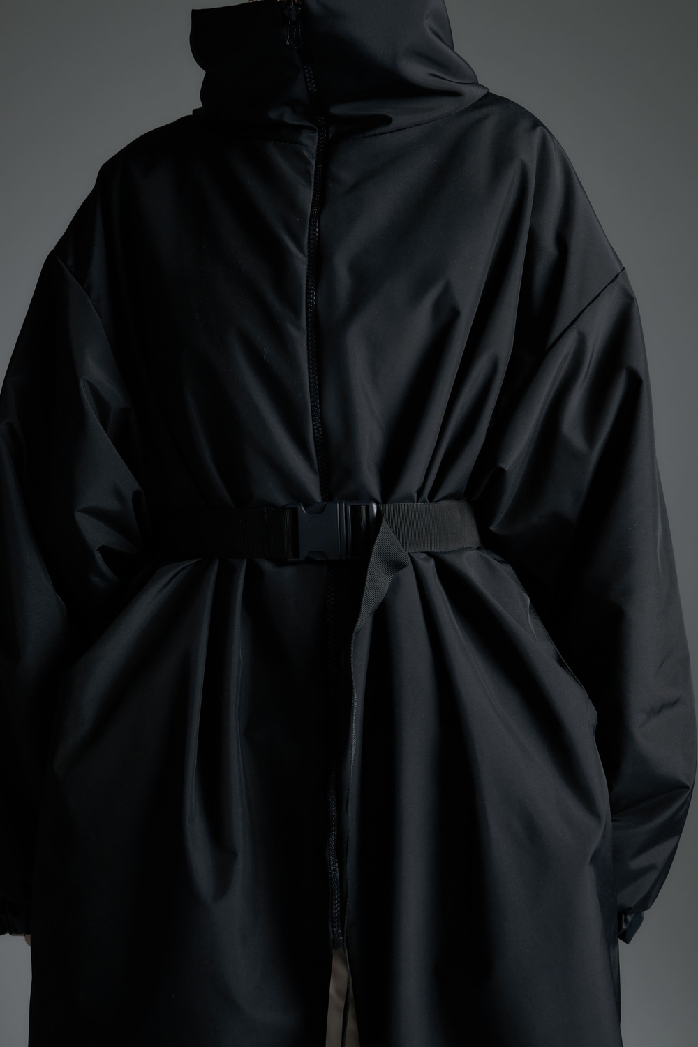 Парка SPRING MAXI серо-черный