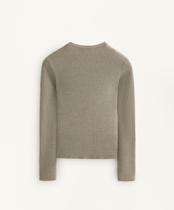 Oysho Футболка Base layer из трикотажа с рельефным узором, оливково-зеленый