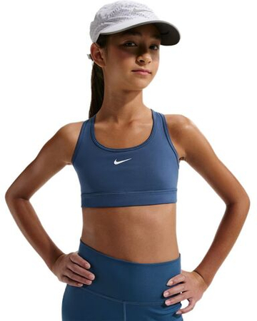 Топ для девочки теннисный Nike Girls Swoosh Sports - mystic navy/white