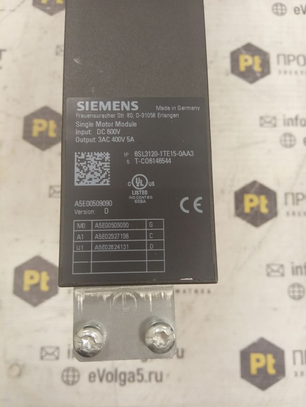 Промышленный модуль 6SL3120-1TE15-0AA3