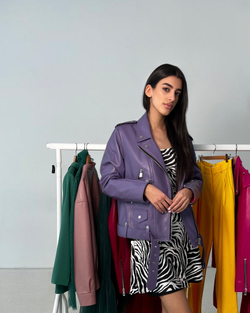 Косуха medium лаванда мягкая кожа