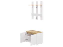 Прихожая ПР-16 белый/крафт золотой