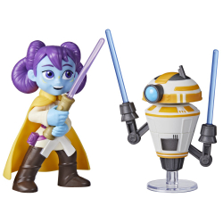 Hasbro Star Wars - Фигурки действия 2-Pak Pop-Up Дуэль световых мечей Люк Скайуокер и Тренировочный дроид Приключения молодых джедаев F8008