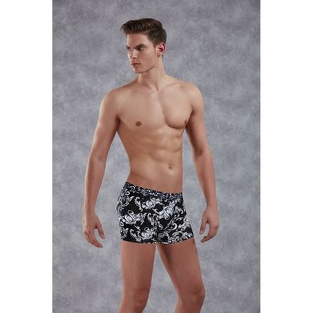 Мужские трусы боксеры Doreanse 1888 черные с белым рисунком