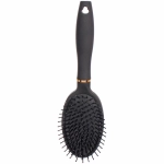 Расческа массажная «СЕКРЕТ ТВОЕЙ КРАСОТЫ», овал, цвет черный, матовое покрытие, 6,8*24.5см