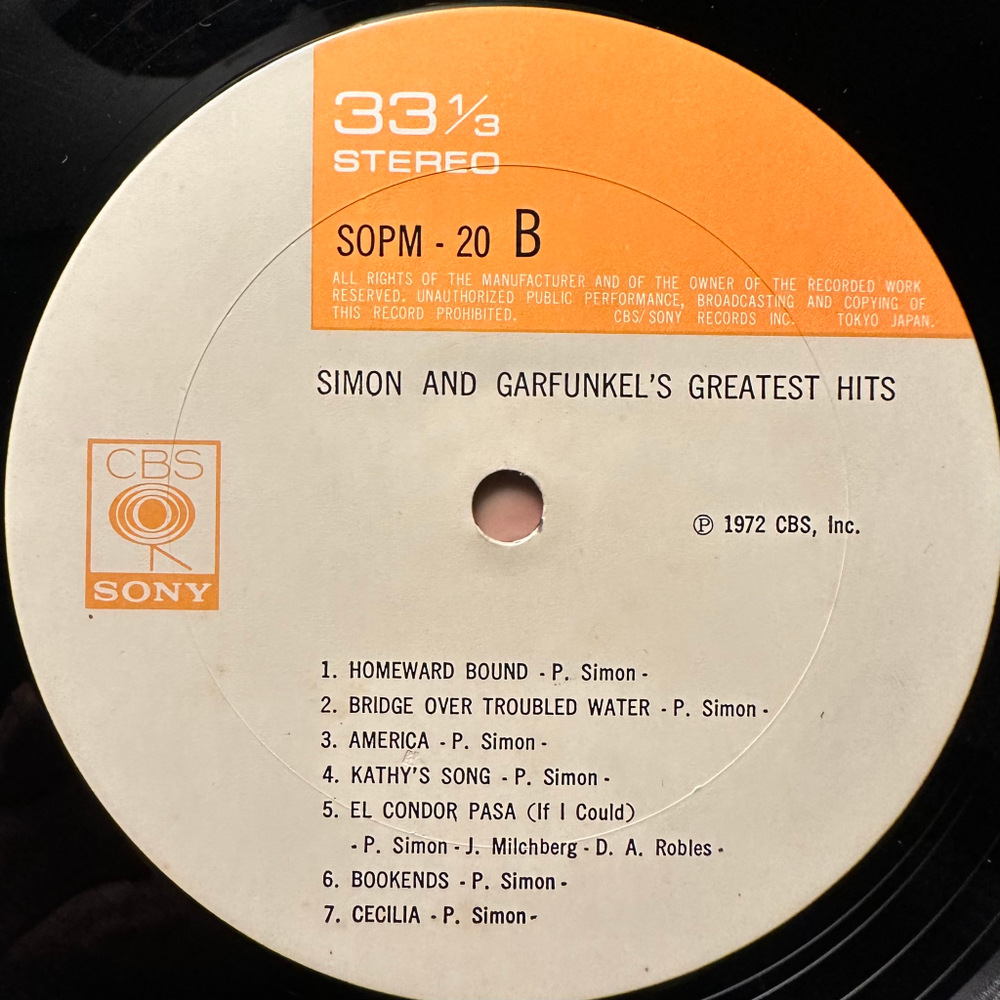 Simon & Garfunkel- Simon And Garfunkel's Greatest Hits (Япония 1972г.)
