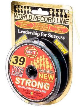 Леска плетёная WFT KG STRONG Multicolor 300 м, 0,25 мм