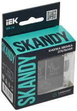 SKANDY Кнопка звонка с индикацией для отелей 10А SK-V17T титан IEK