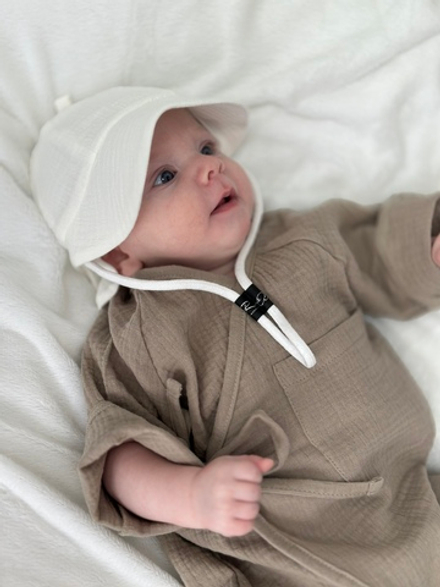 Муслиновая панамка с козырьком RinaAmari Сахар