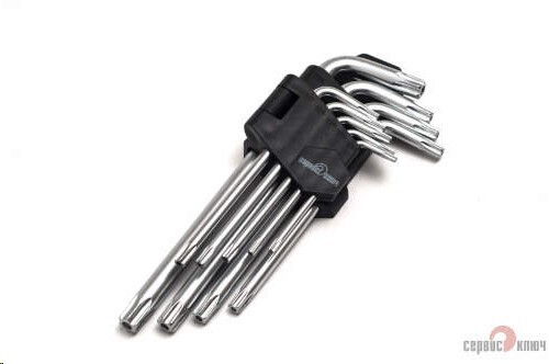 Набор звездочек торкс (9 предм.) Г-обр. (с отв.) (Сервис Ключ)