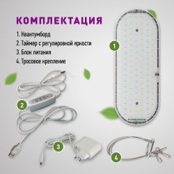 Светильник для растений ЭРА FITO-25W-QLED-FLY подвесной полного спектра 25 Вт