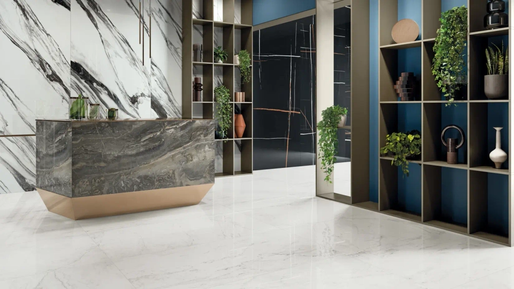 CHARME DELUXE BIANCO MIKELANZHELO (ШАРМ ДЕЛЮКС БЬЯНКО МИКИЛАНДЖЕЛО) ЛЮКС 1600*800 керамогранит, полированный