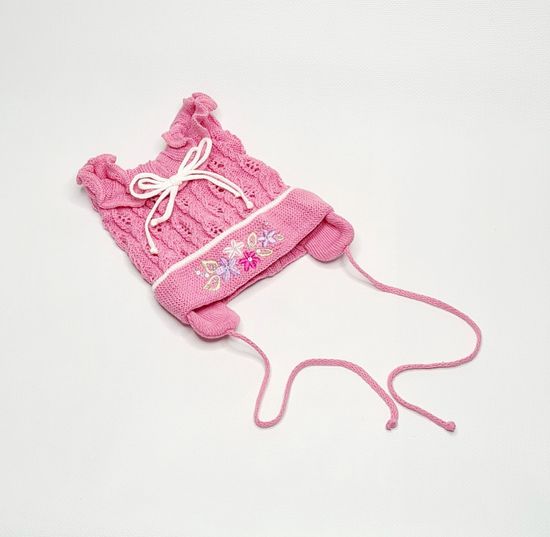 Шапочка детская для девочек, розовая