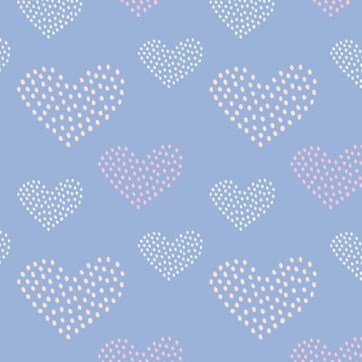 Buy blue fabric polka dot hearts