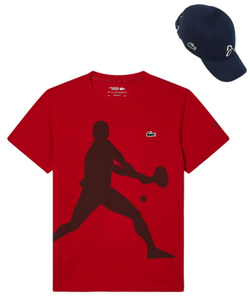 Мужская теннисная футболка Lacoste Tennis X Novak Djokovic Set - красный