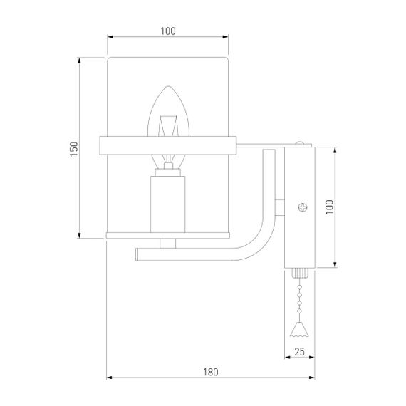 Бра Eurosvet 60085/1 античная бронза