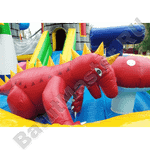 Большой надувной батут "Средневековье" 20*20*5 м