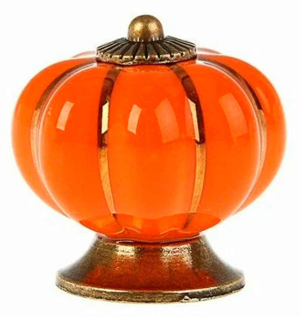 Ручка кнопка Ceramics 001 керамическая оранжевая 2768102