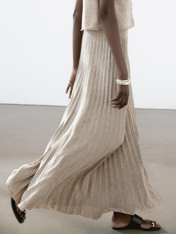 Massimo Dutti Юбка миди, серый