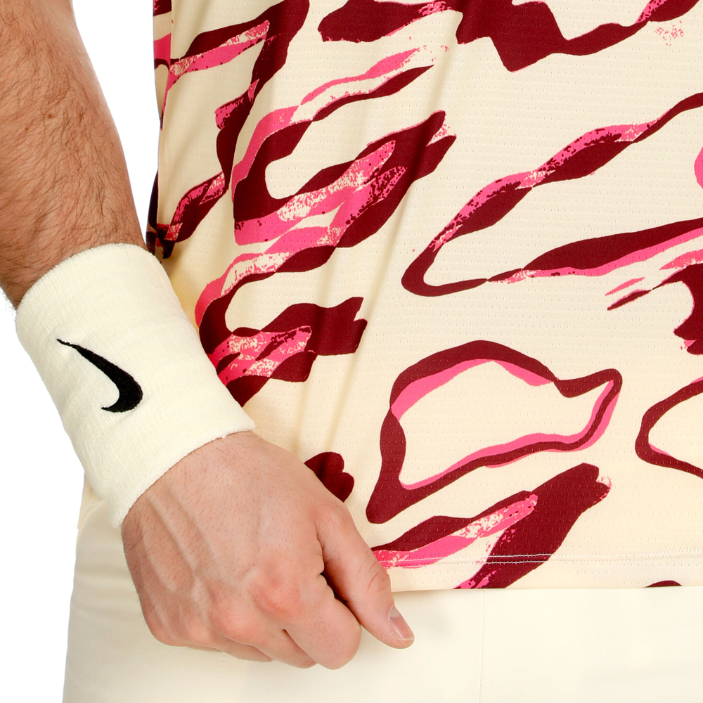 Мужское теннисное поло Nike Dri-Fit Advantage Court Print T-Shirt Men - Yellow, Multicoloured