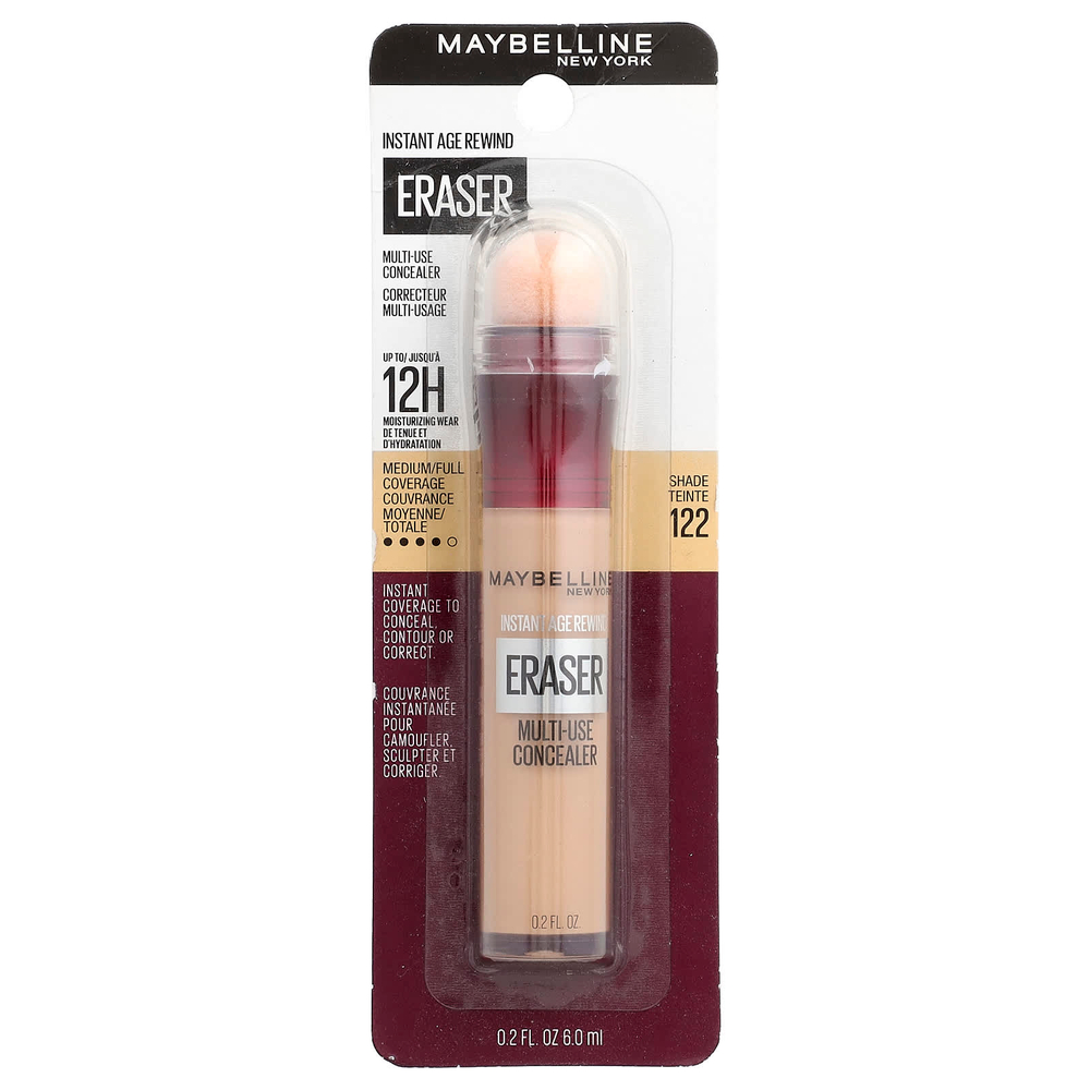 Maybelline, Instant Age Rewind, универсальный консилер, 122 песочный, 6,0 мл (0,2 жидк. унц.)