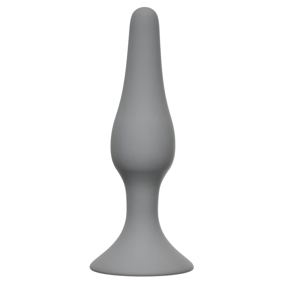 Серая анальная пробка Slim Anal Plug Large - 12,5 см.