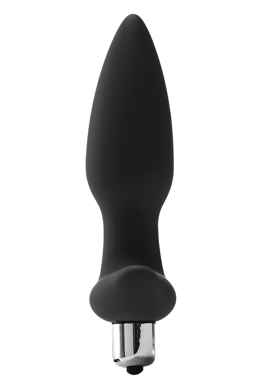 Черная анальная вибропробка FantASStic Vibrating Plug - 14 см. (Цвет: черный)