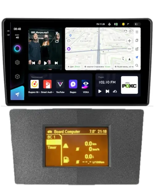 Магнитола для Opel Astra H (перенос БК вниз, серая) - Teyes CC3-2K QLed Android 10, Быстрая, SIM-слот, CarPlay