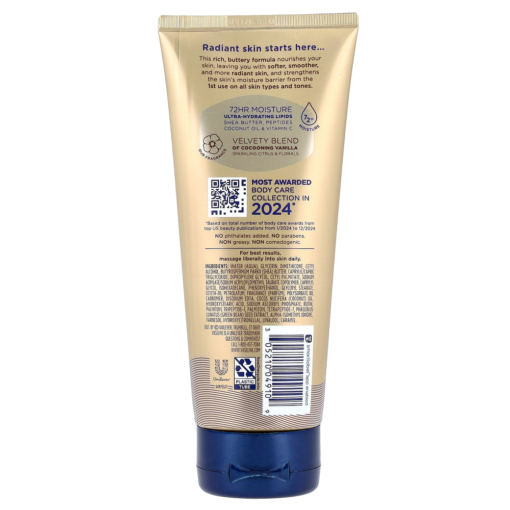 Vaseline, Radiant X, глубокое питание и шелковистое масло для тела, для сухой кожи, 198 г (7 унций)