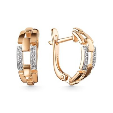 Серьги из золота с фианитами