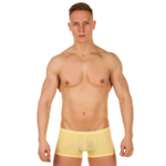 Мужские трусы-хипсы из ткани с текстурой змеиной чешуи Snake Yellow Boxer