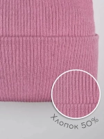 Шапка для девочки с ушками осенняя