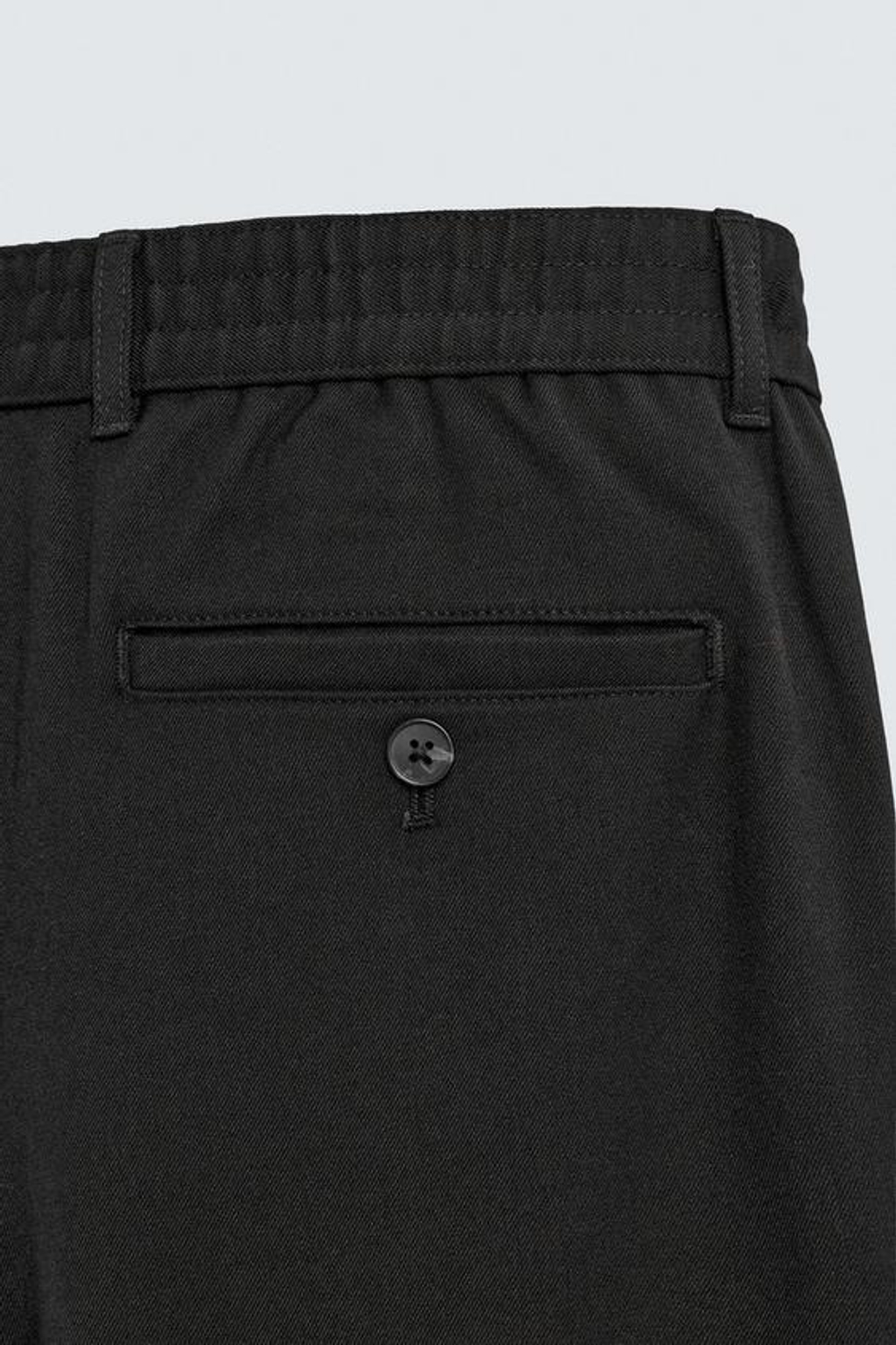 ZARA БРЮКИ STRAIGHT FIT КОМФОРТНОЙ ПОСАДКИ, ЧЕРНЫЙ