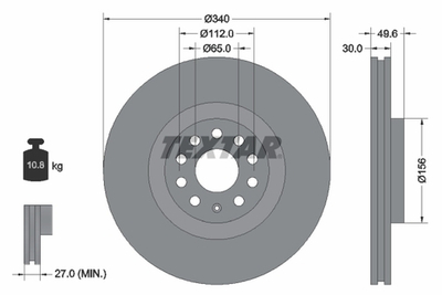 TEXTAR - 92229805-TET - Brake Disc