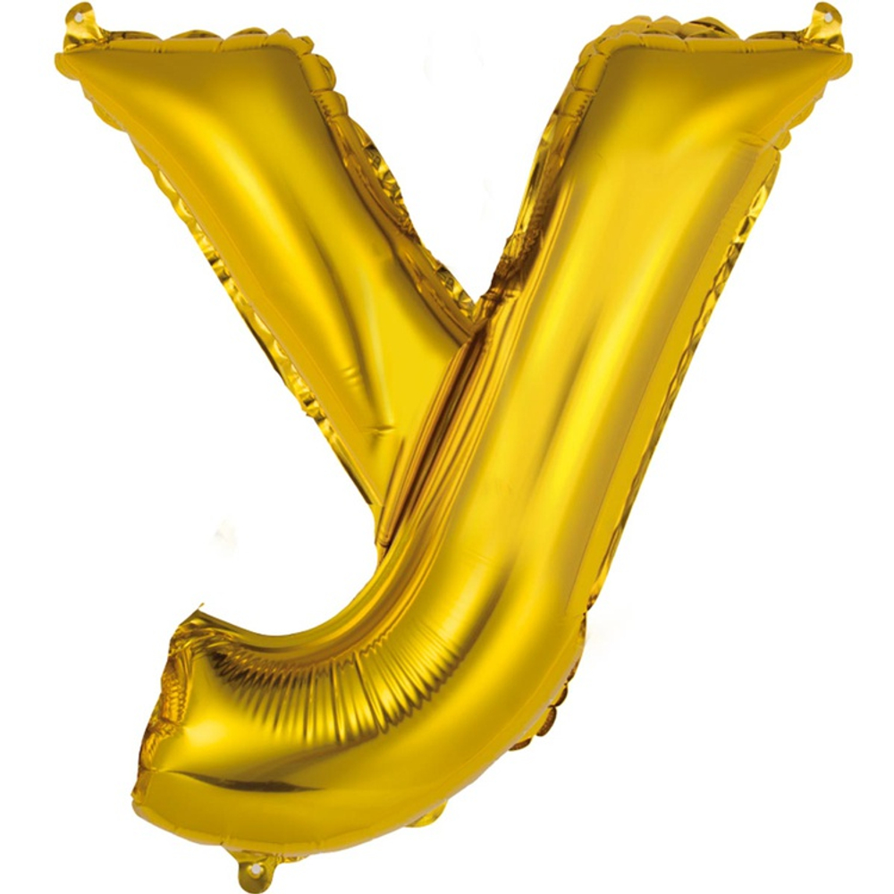 Шар фольгированный Буква У 35 см (Золотой)
