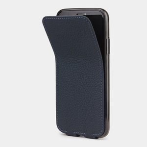 Чехол для iPhone X/XS из натуральной кожи теленка, цвета синий