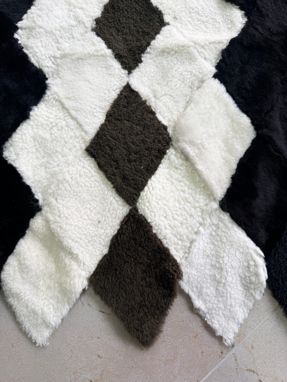 Покрывало меховое ковер из шкуры овчины