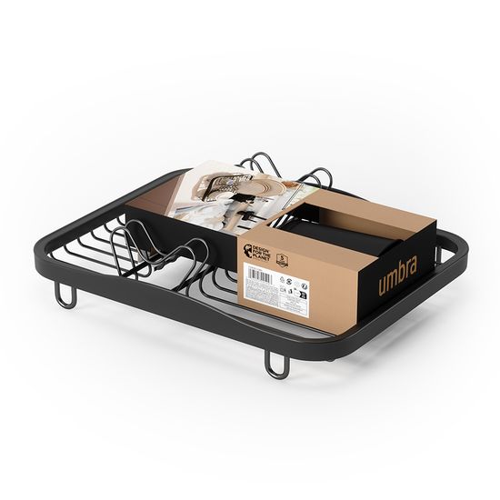 Сушилка для посуды sinkin, 28х14х35,5 см, черная