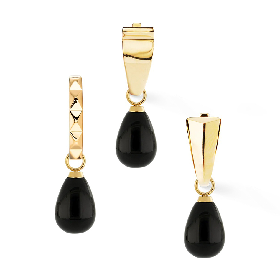 Подвеска на серьгу Coeur de Lion Gold-Black 0050/44-1316