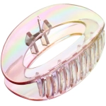 Заколка-краб для волос «Мон Пион», овал, микс 6 цветов, 9,5см (Блистер)