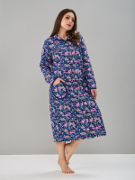 Халат Х-138/индиго-душистыйгорошек