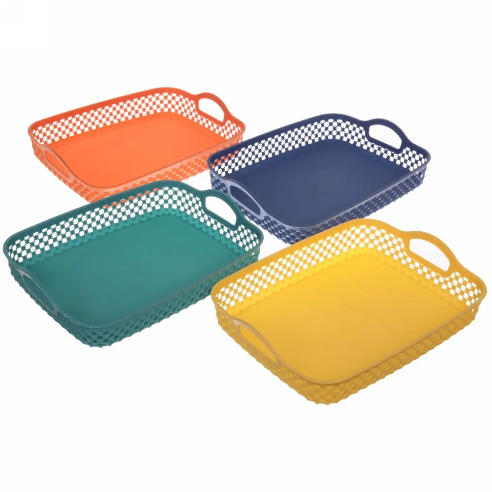 Сухарница пластиковая с ручками «Астория» 29*22*4,5см цвет микс