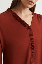 22236 Блузка женская (красно-терракотовый)