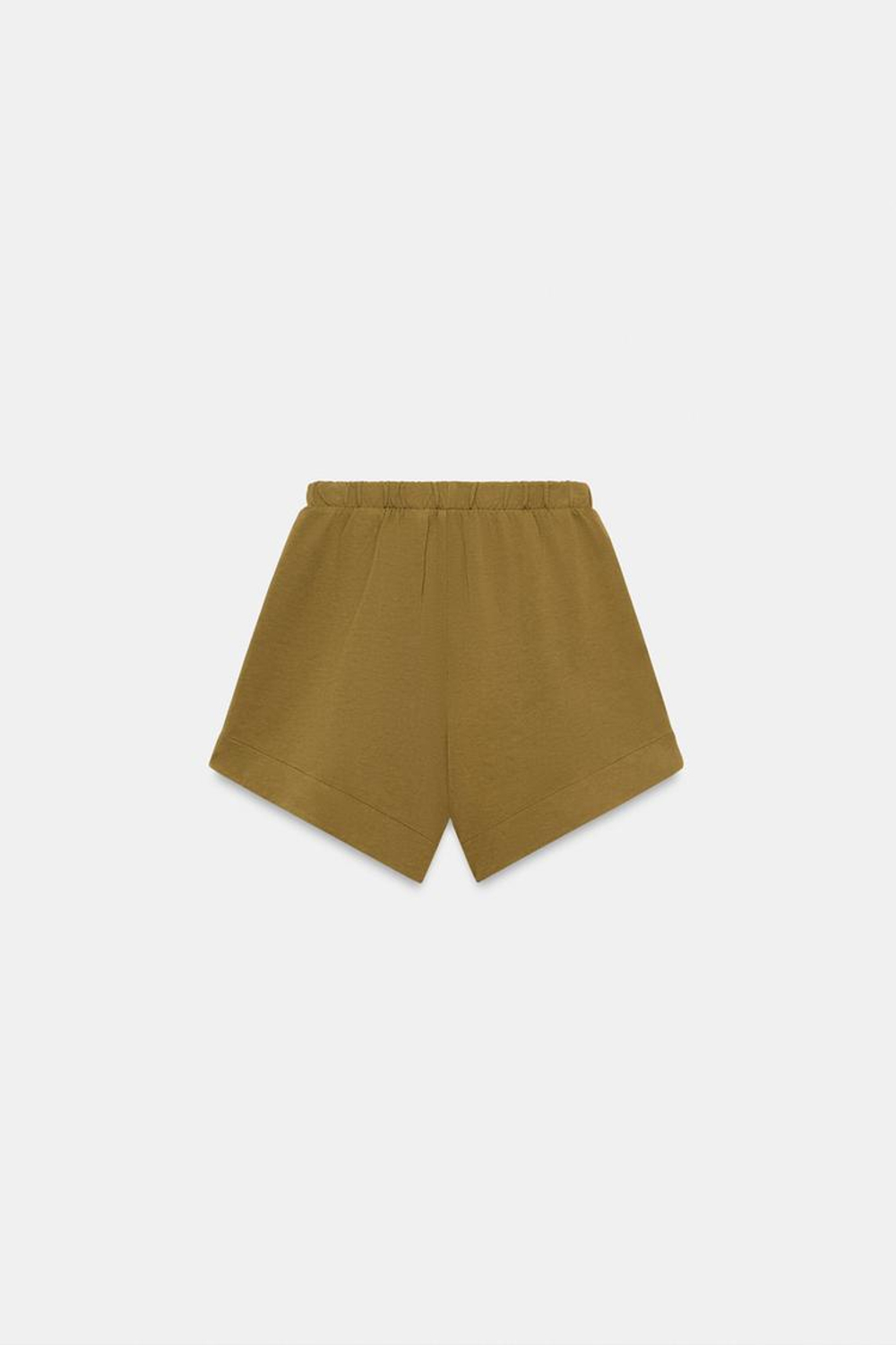 ZARA ШОРТЫ INTERLOCK, ОЛИВКОВЫЙ