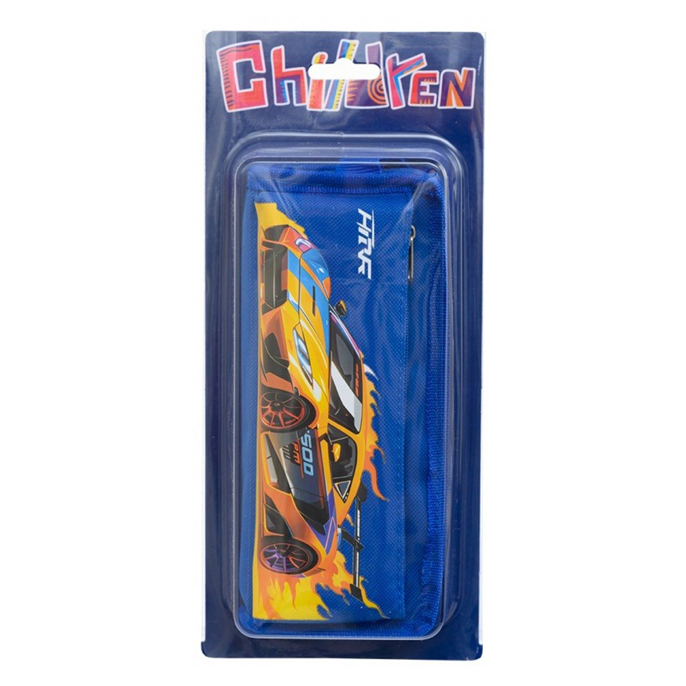 Пенал-косметичка Basir без наполнения, 20*8*5.5 см, серия "Машины", с боковым карманом, ассорти